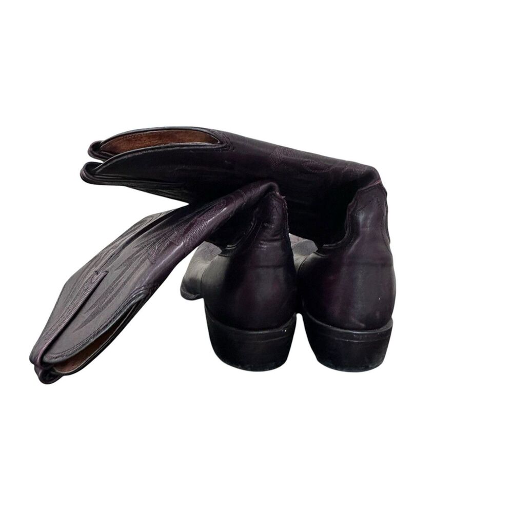 Lucchese Cowboy Boots Black Cherry Calfskin Men’s 11D Round Toe M1021 R4 - Picture 12 of 16